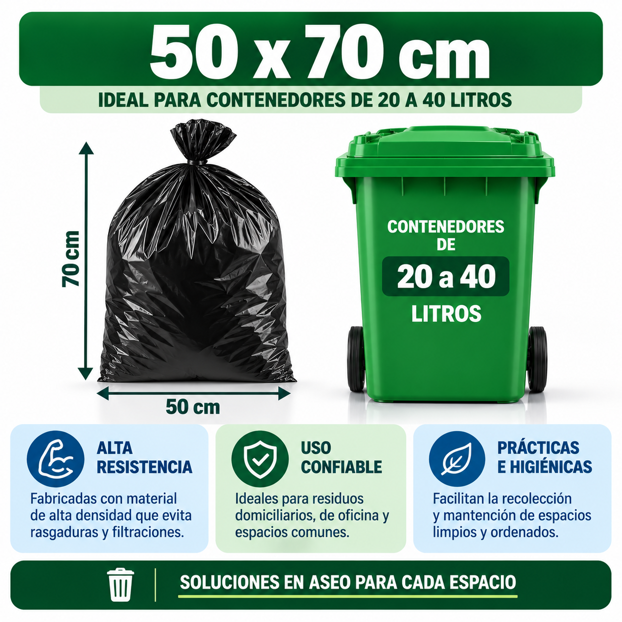 BOLSA BASURA 50X70