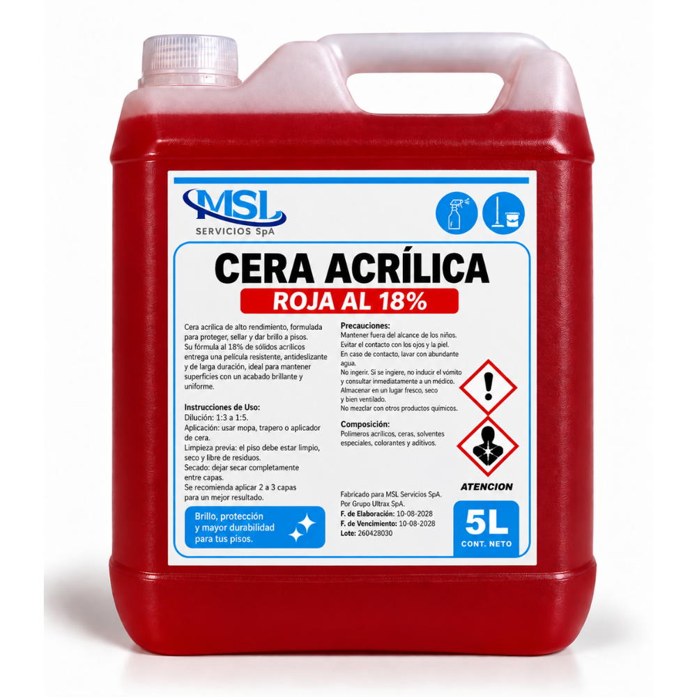 CERA AUTOBRILLO ROJA