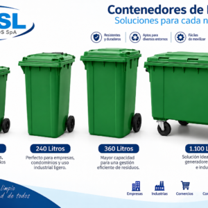 CONTENEDORES DE BASURA (120 L, 240 L, 360 L, 1100 L)