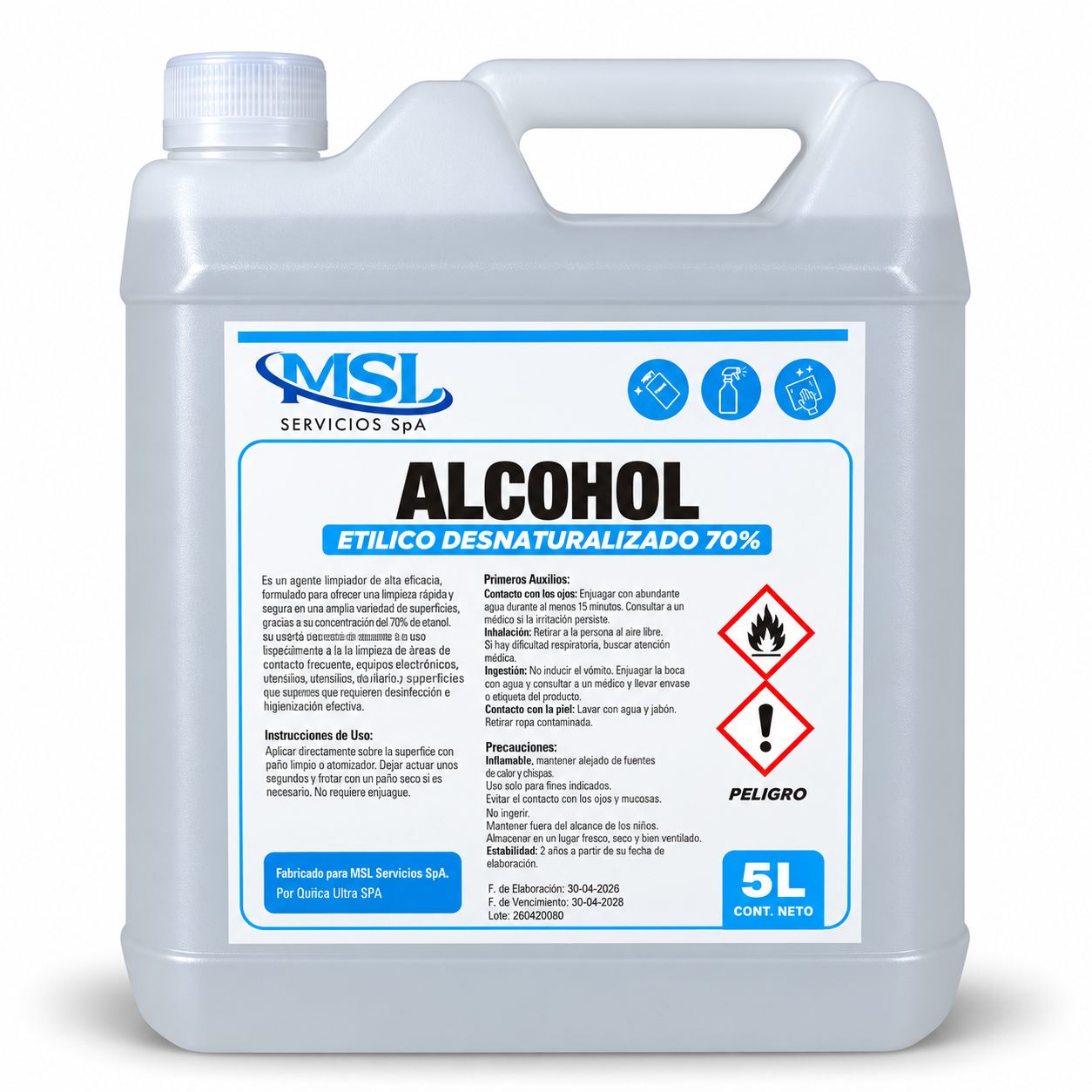 ALCOHOL DESNATURALIZADO AL 70%