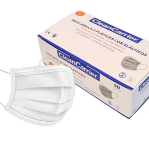 MASCARILLAS DE 3 PLIEGUES CON ELÁSTICOS
